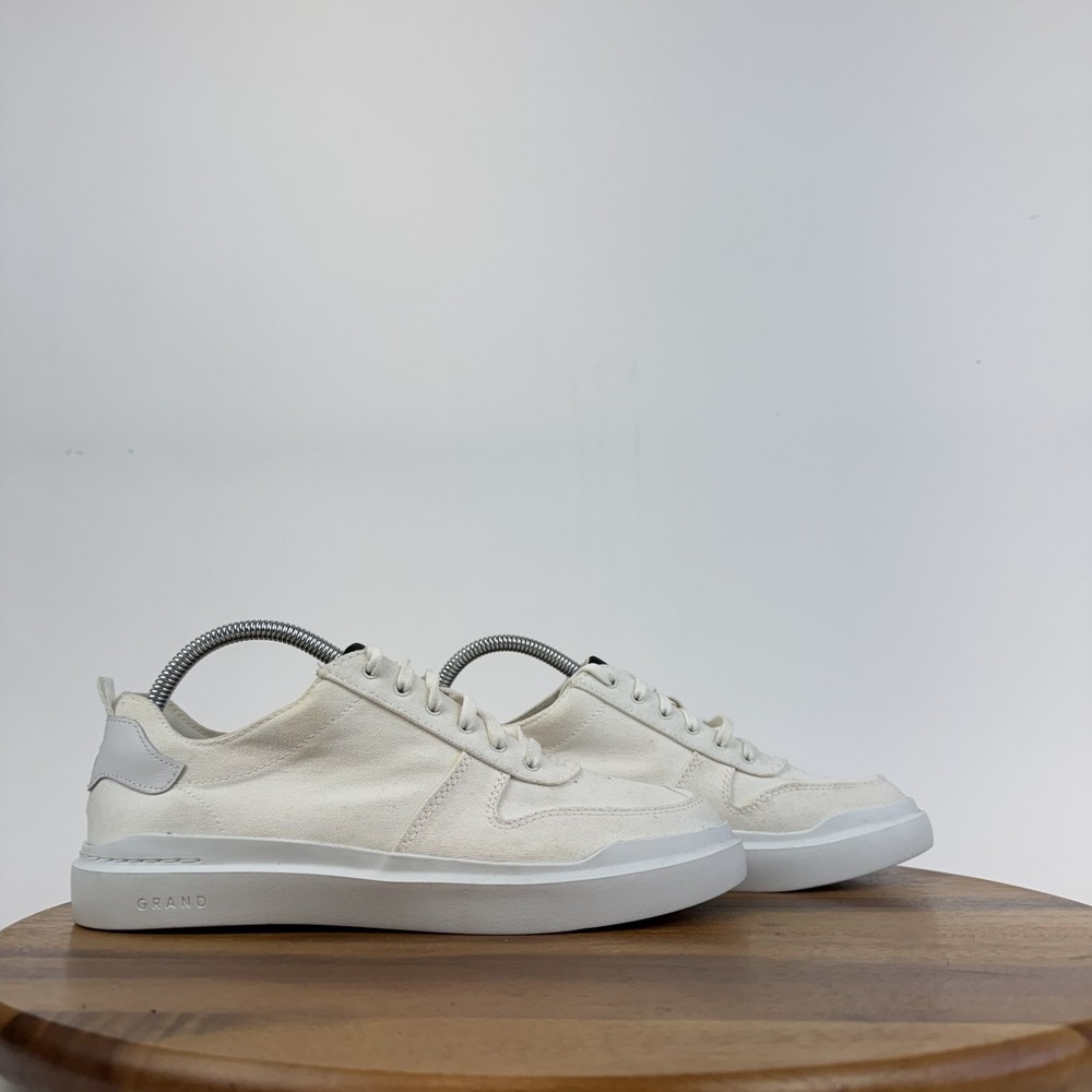 Womens Cole Haan Grandpro Rally Ivory‎ Canvas Comfort Casual Sneakers Size 9 B